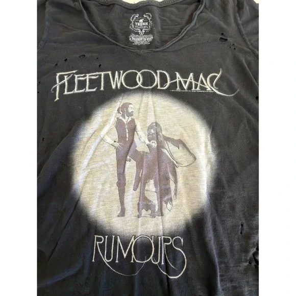 Fleetwood Mac Rumours Distressed Band Tee M Black Trunk Ltd - Picture 2 of 7
